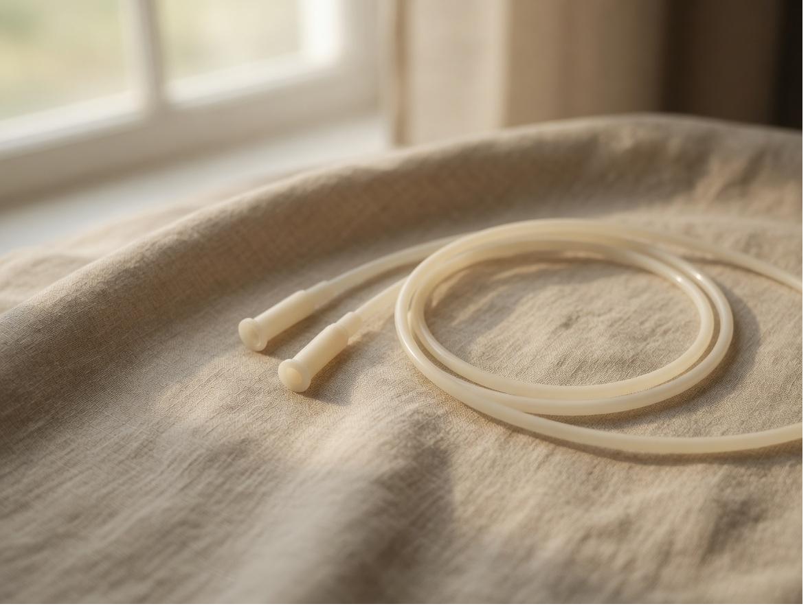 Silicone cannula, pack of four, on warm linen