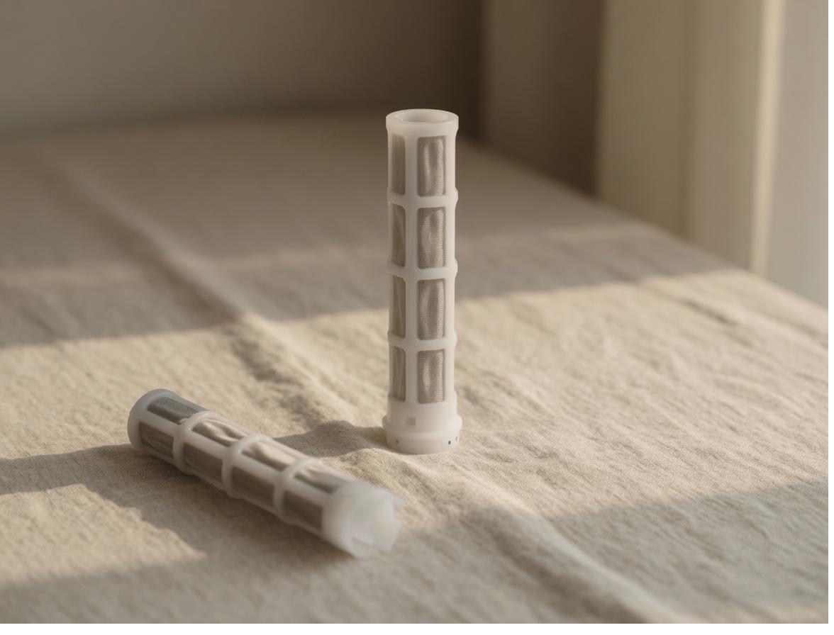 Pack of two internal filters on warm linen