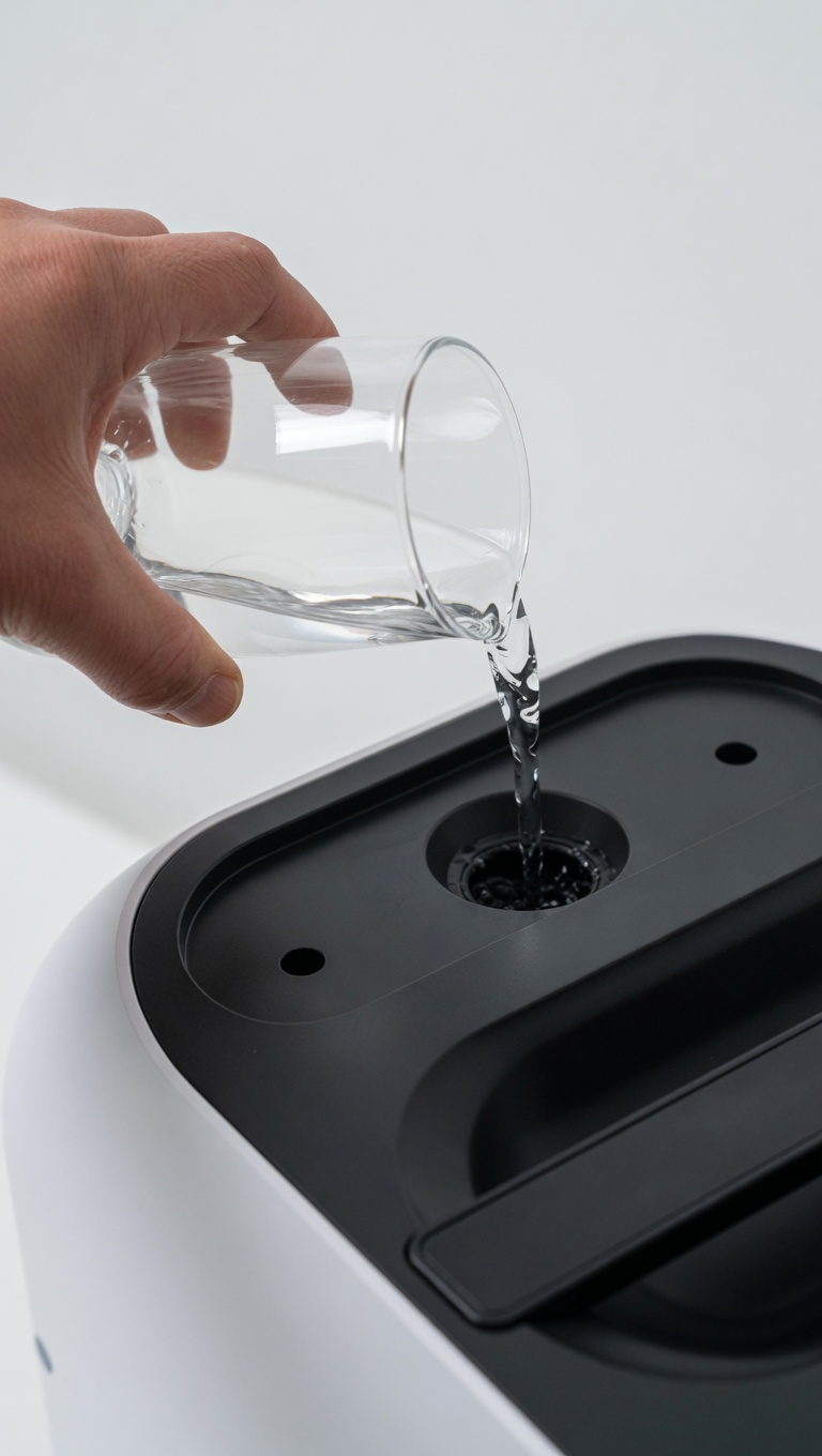 Filling the Hydro Nova tank with distilled water