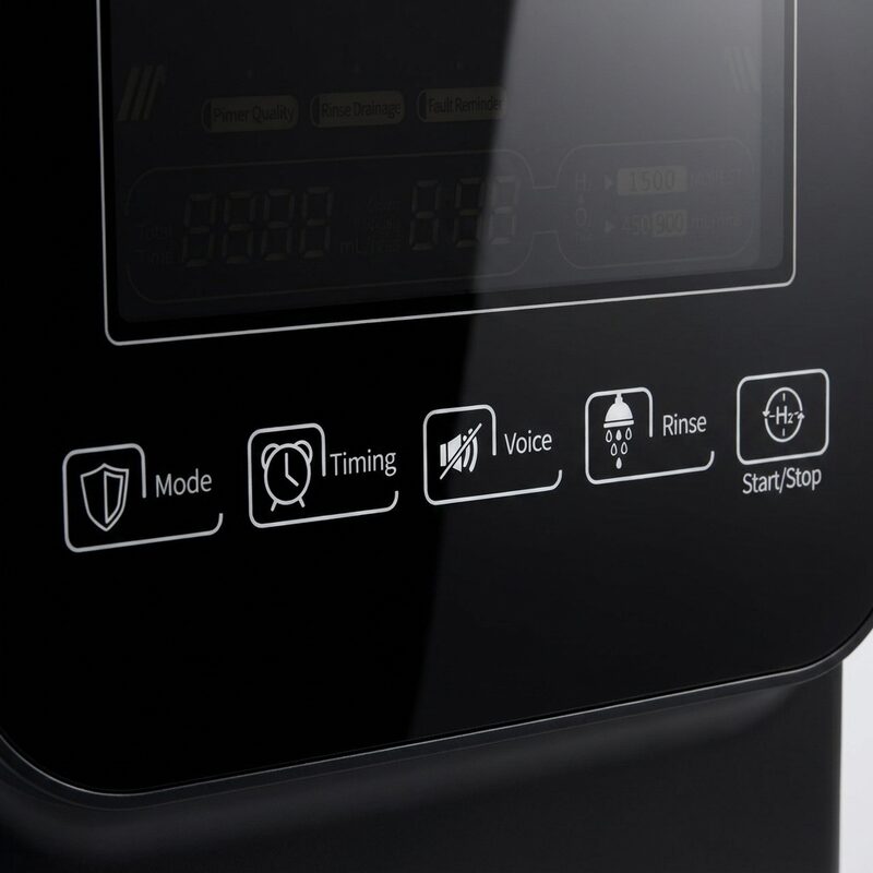 Hydro Nova control panel buttons: Mode, Timing, Voice, Rinse, Start/Stop
