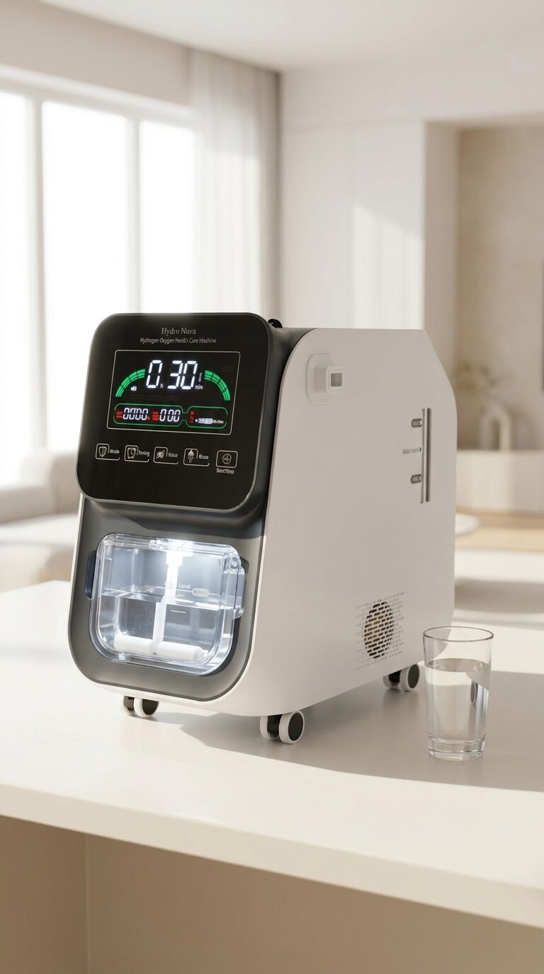 The Hydro Nova machine in a calm, lived-in domestic interior