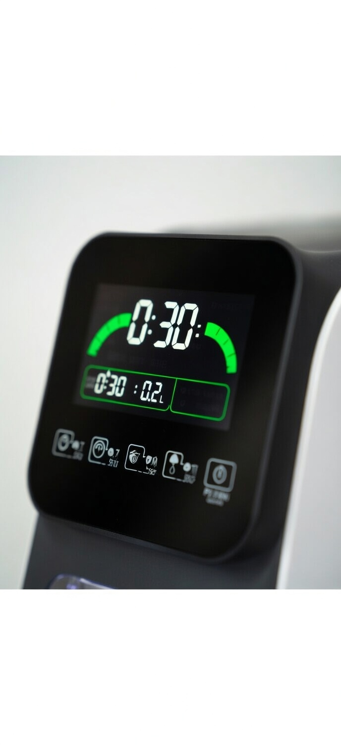 Quiet machine detail — timer panel